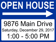 Custom Open House Sign with Arrow