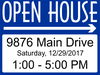 Fancy Open House Arrows Sign