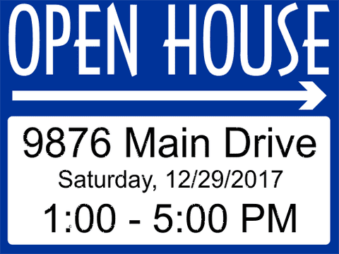 Custom Open House Yard Sign