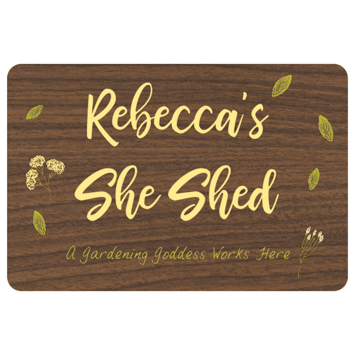 Custom She Shed Floral Sign | 8" x 12"