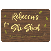 Custom She Shed 8" x 12" Floral Sign 