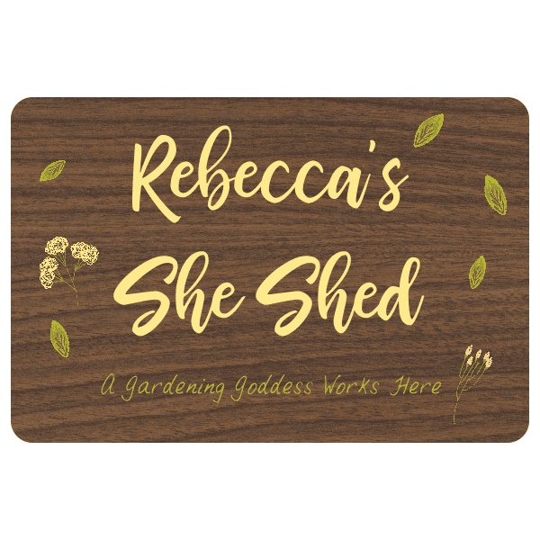 Custom She Shed 8" x 12" Floral Sign