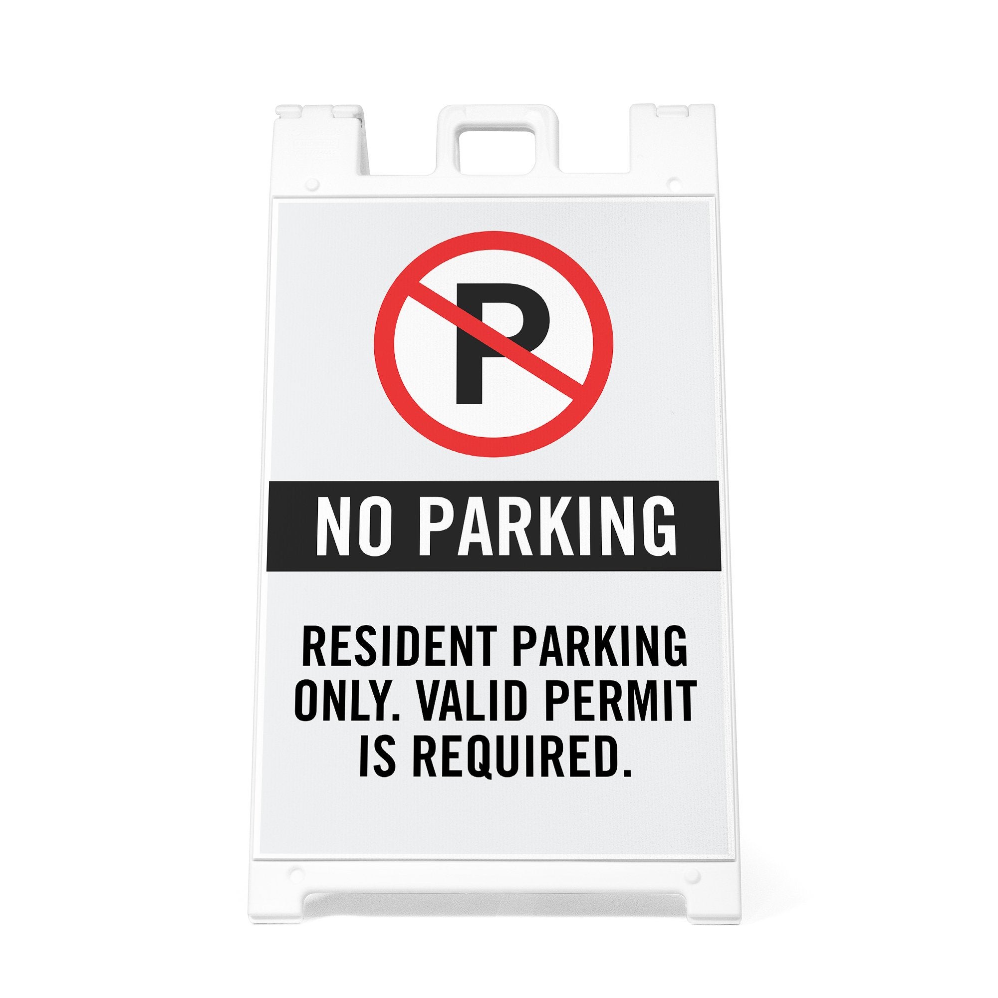 No Parking Sandwich Board with Custom Text
