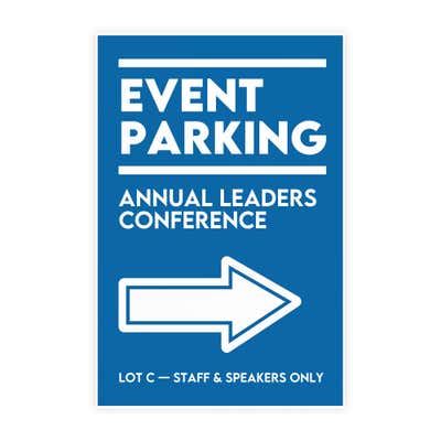 Event Parking A-Frame Sign with Custom Text - alternate view