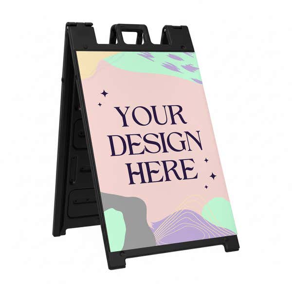 Custom A-Frame Sign with Black Frame