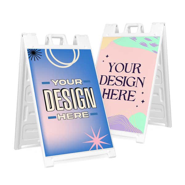 Custom A-Frame Sandwich Board Sign