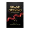 A-frame insert example for a grand opening  with a custom date written at the bottom