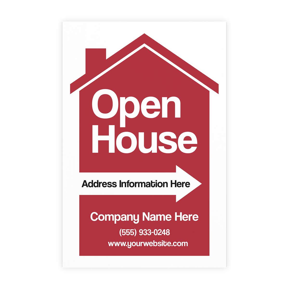 The insert only for the open house A-frame sign