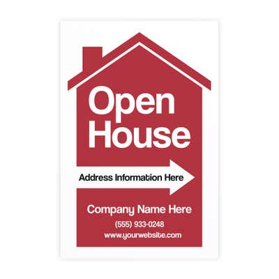 Real Estate A-Frame Sign with Custom Information - alternate view