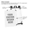 Infographic showing black A-frame frame and two custom inserts included with the sign