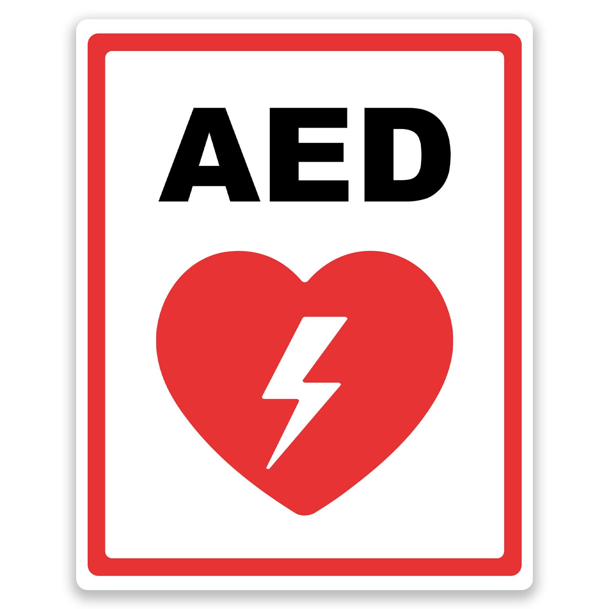 AED Wall Sign - Standard Design