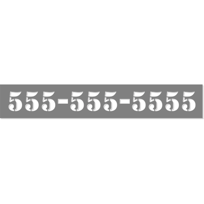 Custom 3" x 18" Phone Number Stencil