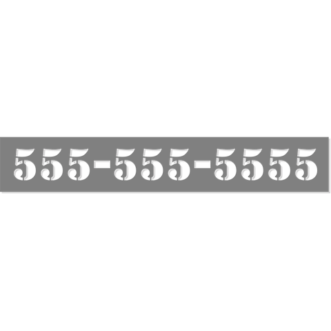 Phone Number Custom Stencil - 3" x 18"
