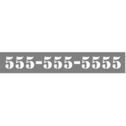 Phone Number Custom Stencil - 3" x 18"