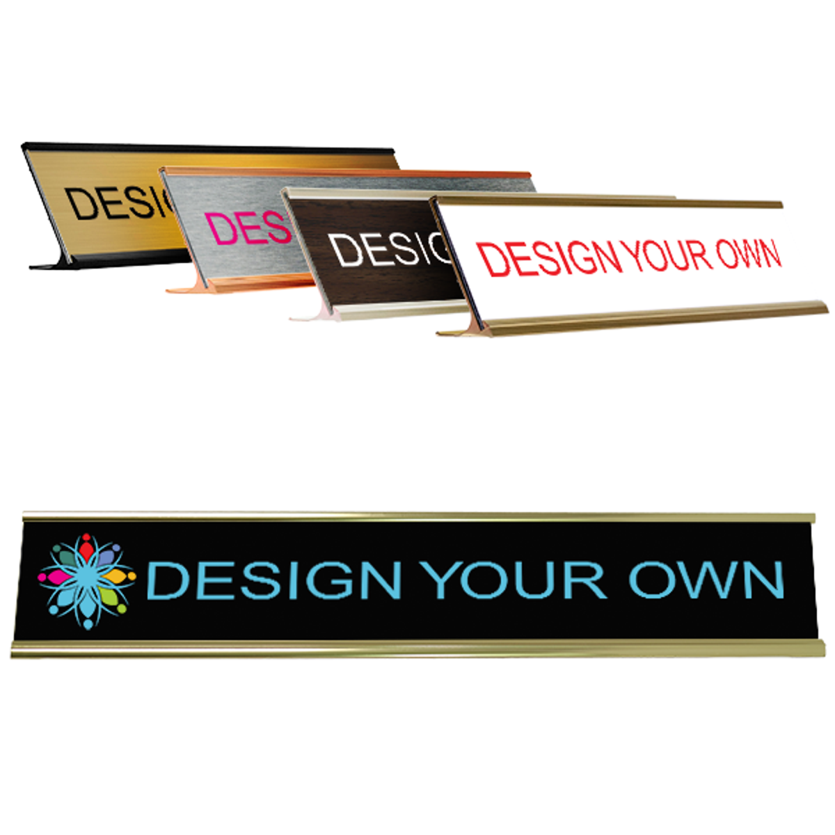 Custom Name Plate for Desk - Full Color 2" x 12"
