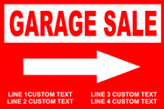 Customized Garage Sale Yard Sign - 18" x 24"