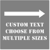 Custom Stencil with Right Arrow - 8" x 8"
