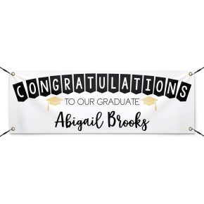  Congrats to Our Graduate Graduation Banner with strings