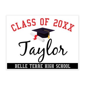 Class Diploma Graduation Yard Sign