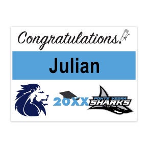 Double Logo Graduation Yard Sign