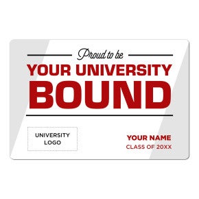 Proud to be College Bound Graduation Announcement magnet on a white background