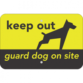 Keep Out Guard Dog Horizontal Sign