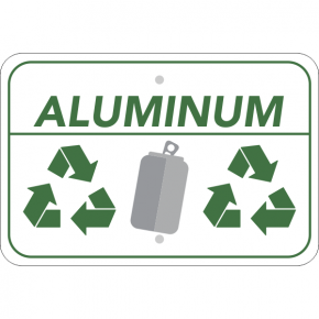 Horizontal Aluminum Recycling Sign