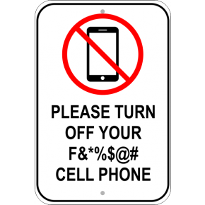Expletive Cell Phone Sign