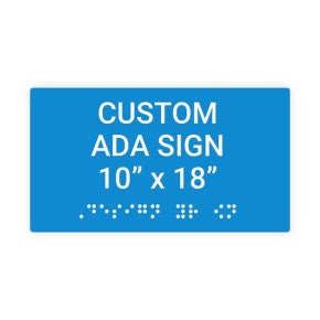 ADA Sign Horizontal 10 in x 18 in