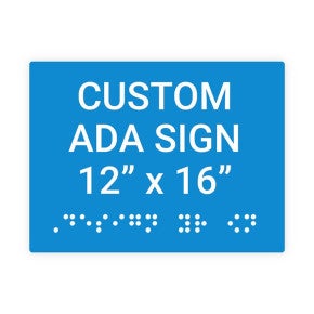 ADA Sign Horizontal 12 in x 16 in