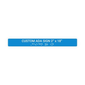 ADA Sign Horizontal 2 in x 18 in