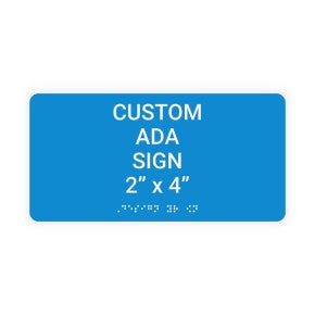 ADA Sign Horizontal 2 in x 4 in