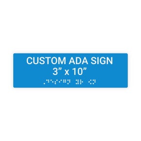 ADA Sign Horizontal 3 in x 10 in
