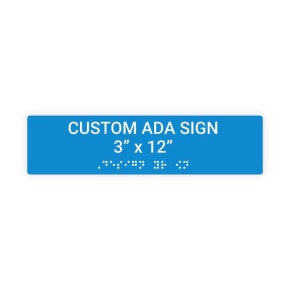 ADA Sign Horizontal 3 in x 12 in