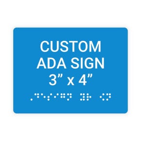 ADA Sign Horizontal 3 in x 4 in