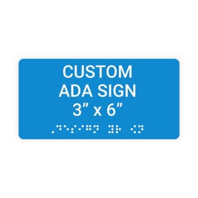 ADA Sign Horizontal 3 in x 6 in