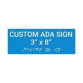 ADA Sign Horizontal 3 in x 8 in