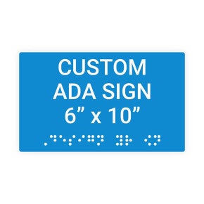 ADA Sign Horizontal 6 in x 10 in