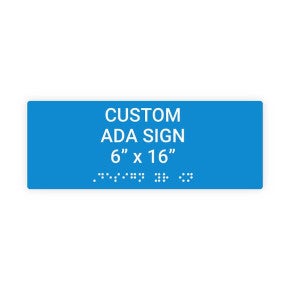 ADA Sign Horizontal 6 in x 16 in