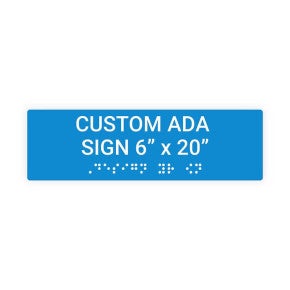 ADA Sign Horizontal 6 in x 20 in