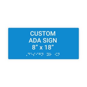 ADA Sign Horizontal 8 in x 18 in
