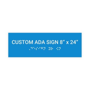 ADA Sign Horizontal 8 in x 24 in