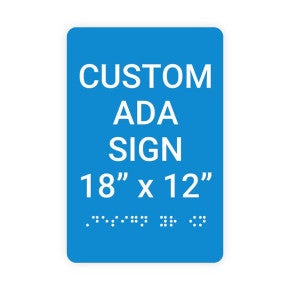 ADA Sign Vertical 18 in x 12 in
