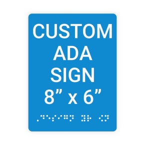 ADA Sign Vertical 8 in x 6 in