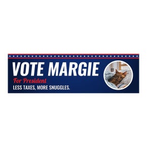 Custom Round Photo Political Bumper Sticker