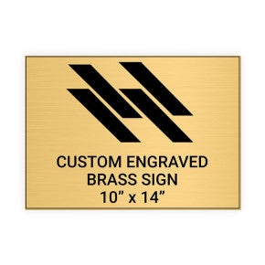 Horizontal Engraved Heavy Brass Signs 10