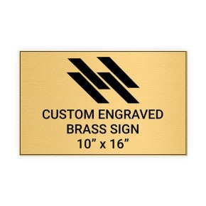 Horizontal Engraved Heavy Brass Signs 10