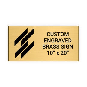Horizontal Engraved Heavy Brass Signs 10