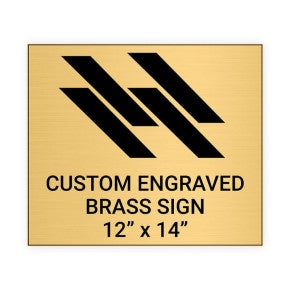 Horizontal Engraved Heavy Brass Signs 12