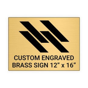 Horizontal Engraved Heavy Brass Signs 12